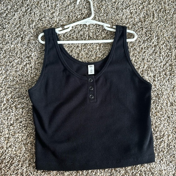 BP/Nordstrom Black Henley tank - Picture 1 of 2